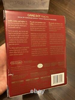Nintendo Game Boy Micro Special 20th Anniversary Edition Brand New Sealed GBM