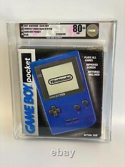 Nintendo Game Boy Pocket Blue VGA 80+ (1997 Console) New, Factory Sealed! NM