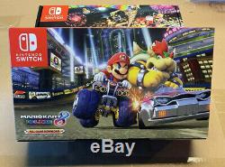 Nintendo Switch Gray Joy Con Mario Kart 8 Deluxe Bundle NEW SEALED 32GB