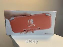 Nintendo Switch Lite Coral (Pink) Brand New Sealed Ships Fast Fedex 2 day