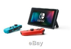 Nintendo Switch Neon Red & Neon Blue Joy-Con Console BRAND NEW & FACTORY SEALED