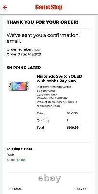 Nintendo Switch OLED White Console Brand New Sealed PreOrder Ships October