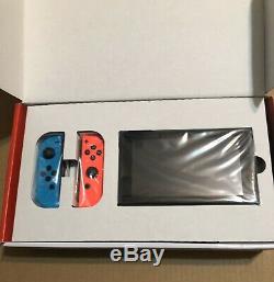 Nintendo Switch with Neon Blue and Neon Red JoyCon (Box Is Not Sealed)
