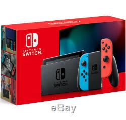 Nintendo Switch with Neon Blue and Red Joy-Con 32GB (New 2020 V2) Factory Sealed