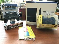 PlayStation 2 Black Console (SCPH-75001CB) New, Sealed, With Extras Bundle
