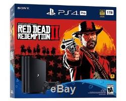 PlayStation 4 PS4 Pro 1TB Red Dead Redemption 2 Sealed NIB