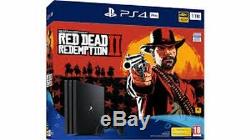 PlayStation 4 Pro 1TB Console Red Dead Redemption 2 Bundle Factory Sealed New