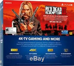 PlayStation 4 Pro 1TB Console Red Dead Redemption 2 Bundle Factory Sealed New