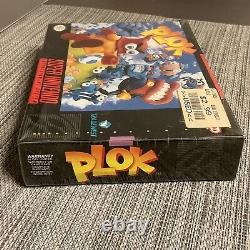 Plok (Super Nintendo Entertainment System, 1993) SNES NEW SEALED Hang Tab READ