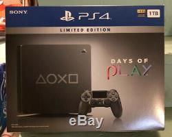 Ps4 Steel Gray Limited Edition Days Of Play Brand New Sealed 1TB Slim System