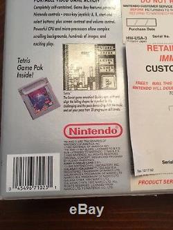 RARE Original B&W Nintendo Game Boy Console NEW SEALED MINT CONDITION Tetris