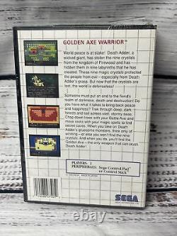 Rare New Sealed Golden Axe Warrior Sega Master System USA UPC BARCODE STICKER