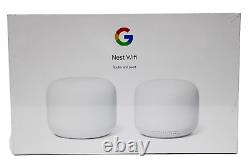 SEALED Brand New Google Nest Wifi AC2200 Dual-Band Mesh Wi-Fi System (2-Pack)