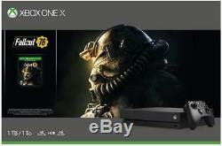 SEALED Microsoft Xbox One X 1TB Console Fallout 76 Bundle Black Brand New
