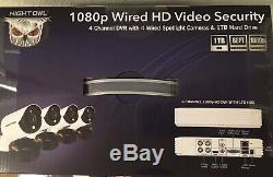 SEALED Night Owl 4 Channel 4 Wired Cameras 1080p 1TB HDD Security System