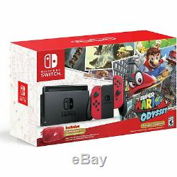 SEALED Nintendo Switch Super Mario Odyssey Edition 32GB Red Console, Joy-Cons