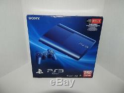 SEALED Sony Playstation 3 Super Slim 250gb Console Azurite Blue PS3 System