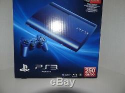 SEALED Sony Playstation 3 Super Slim 250gb Console Azurite Blue PS3 System