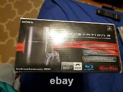 Sony PS3 PlayStation 3 80GB Console Bundle, Piano Black, New & Sealed, Mint