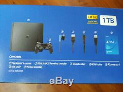Sony PS4 1TB SLIM PlayStation 4 Black Gaming Console (SEALED NEW)
