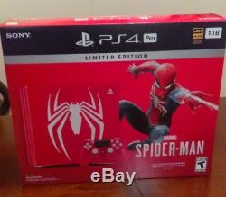 Sony PS4 Pro 1TB Limited Edition Spider-Man Console Bundle (New Sealed)