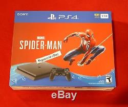 Sony PlayStation 4 PS4 1TB Marvel's Spider-Man Console Bundle Jet Black NEW SEAL