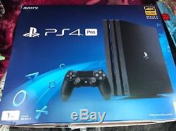 Sony PlayStation 4 PS4 Pro 1tb Jet Black Console NEW AND SEALED. PLUS DOOM GAME