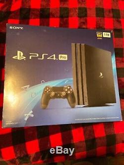 Sony PlayStation 4 Pro 1TB Console Black Factory Sealed! Brand New
