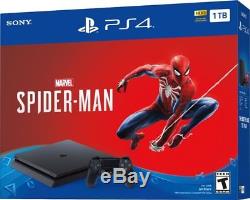 Sony PlayStation 4 Slim 1TB Gaming Console Spider Man Bundle Free Ship Sealed