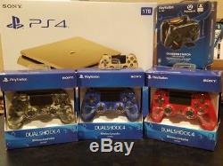 Sony PlayStation 4 Slim Limited Edition 1TB Gold Console NEW & SEALED