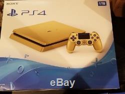 Sony PlayStation 4 Slim Limited Edition 1TB Gold Console NEW & SEALED