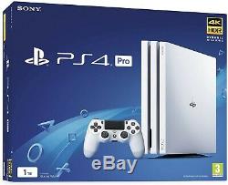 Sony Play Station PS4 Pro 1 TB Glacier White Console Limited Edition, New Sealed