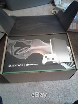 Xbox One X Platinum Taco Bell Limited Edition w Elite Controller, factory sealed